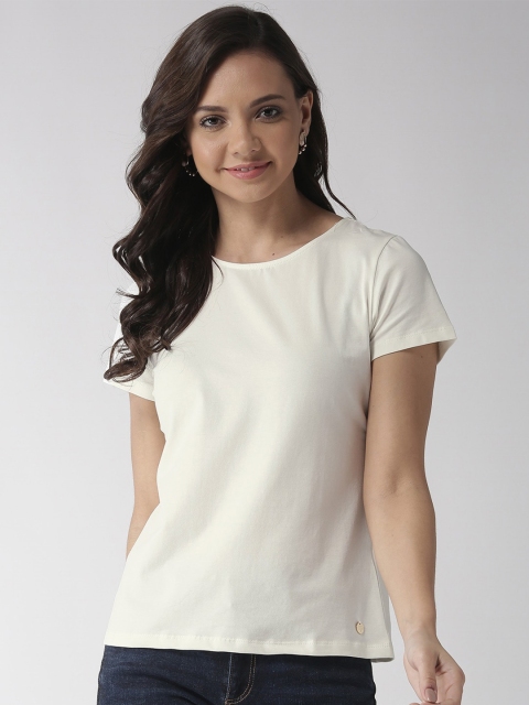 

Madame Off White Solid Regular Top