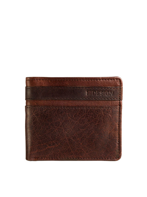 

Hidesign Men Brown Textured Leather Two Fold Wallet