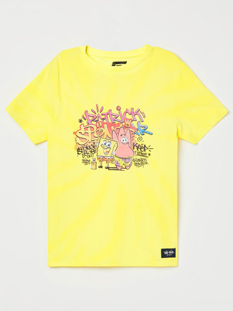 

Fame Forever by Lifestyle Boys Yellow Graphic Printed T-shirt