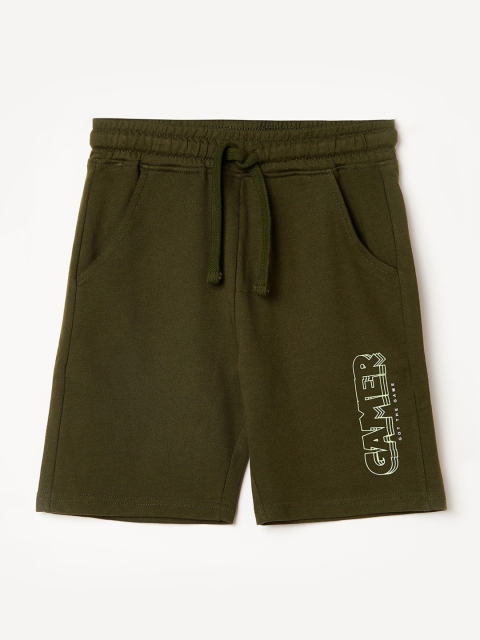 

Fame Forever by Lifestyle Boys Olive Green Mid-Rise Regular Shorts