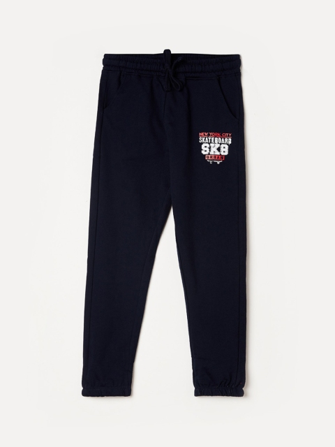 

Fame Forever by Lifestyle Boys Navy Blue Solid Cotton Slim-Fit Joggers