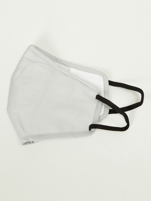 

CODE by Lifestyle Men Pack Of 2 Solid 2-Ply Reusable Cotton Cloth Masks, Grey