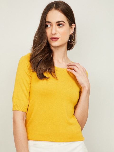 

Bossini Mustard Yellow Regular Top