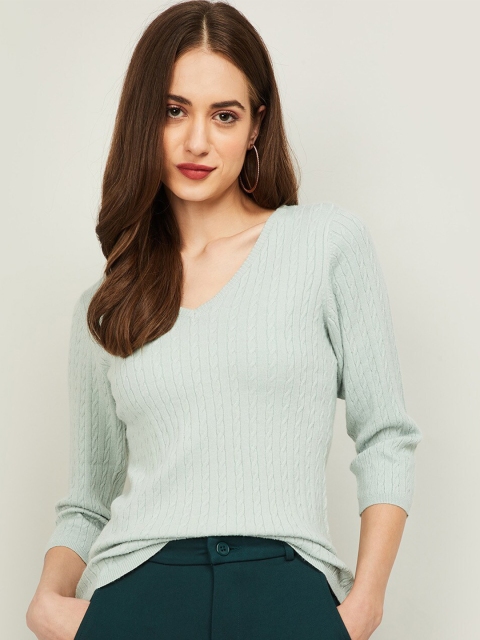 

Bossini Women Green Fitted Top