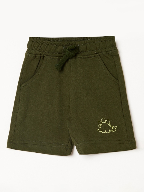 

Juniors by Lifestyle Boys Olive Green Regular Shorts