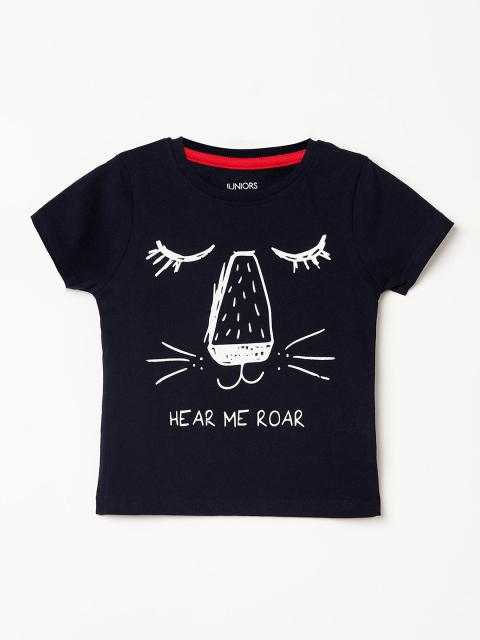 

Juniors by Lifestyle Boys Navy Blue Printed T-shirt