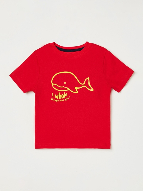 

Juniors by Lifestyle Boys Red Printed T-shirt