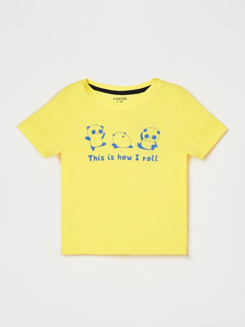 

Juniors by Lifestyle Boys Yellow Printed T-shirt