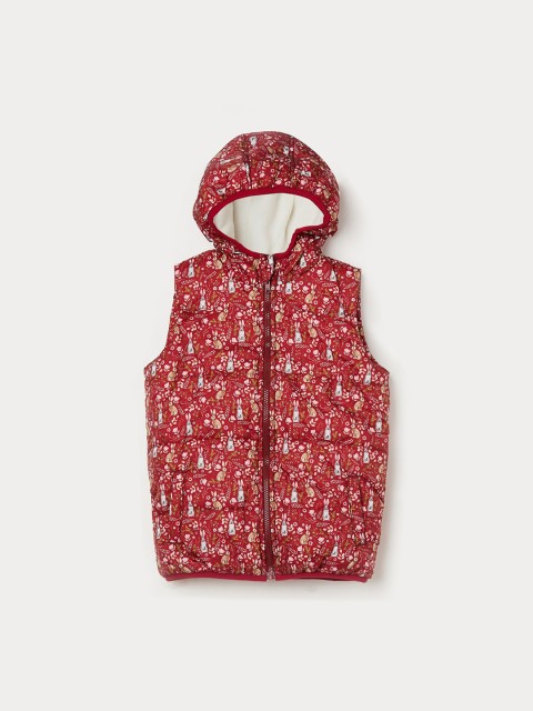 

Fame Forever by Lifestyle Girls Maroon Printed Hooded Padded Jacket