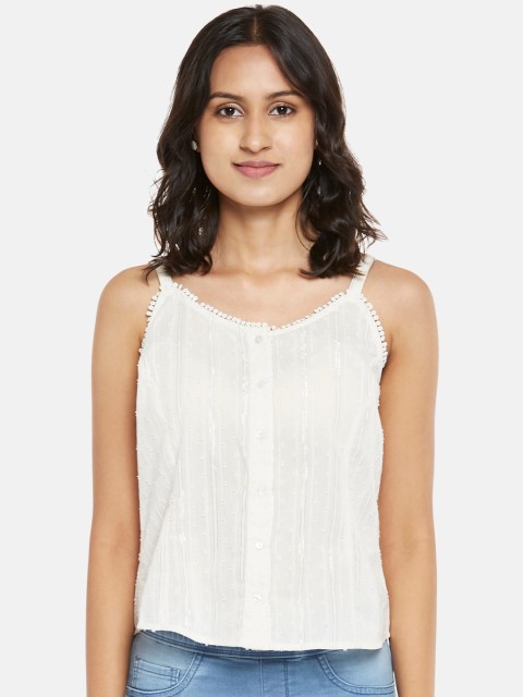 

People Off White Regular Top