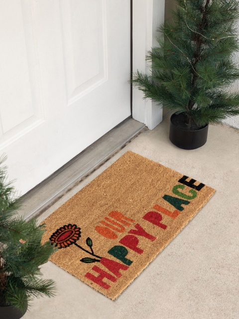

HomeStorie Brown & Green Printed Coir Anti-Skid Doormat