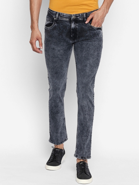 

People Men Charcoal Grey Slim Fit Heavy Fade Jeans