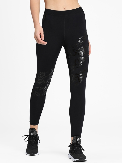 

Puma Women Black Printed Training Tights