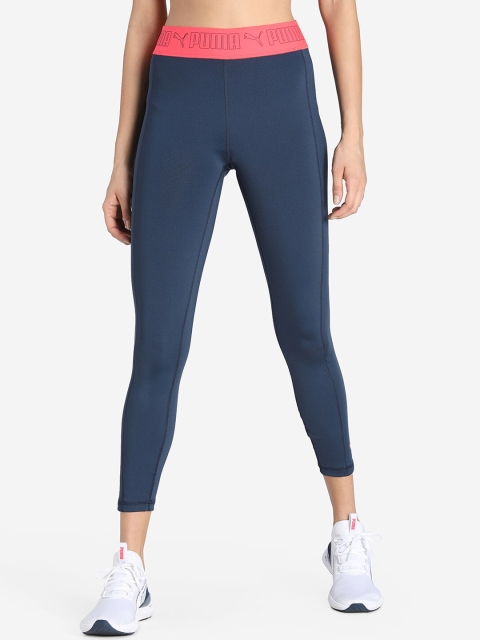 

Puma Women Blue Solid Tights