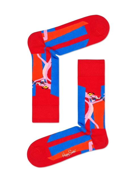 

Happy Socks Unisex Red & Blue Patterned Calf-Length Socks