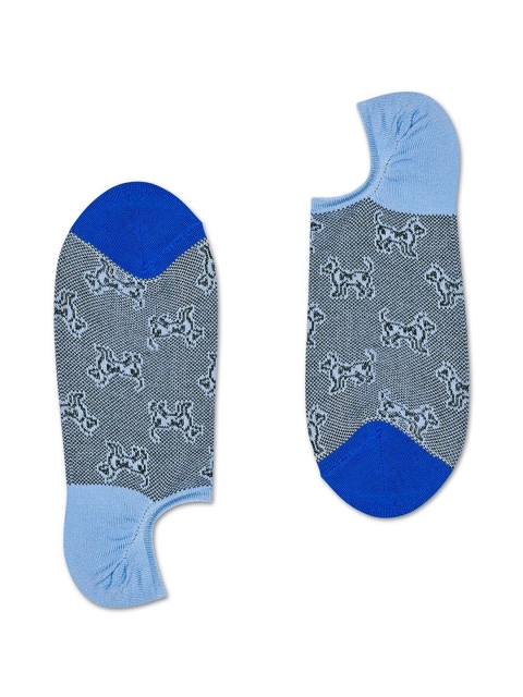 

Happy Socks Men Blue & Grey Patterned Shoe-Liners