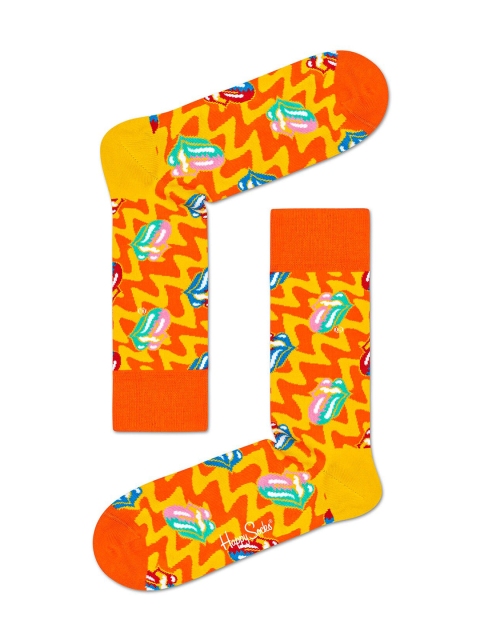 

Happy Socks Yellow & Orange Patterned Calf-Length Socks