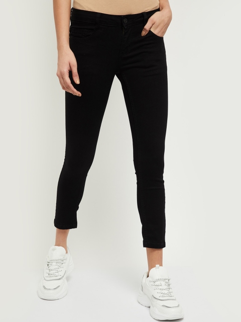 

max Women Black Skinny Fit Jeans