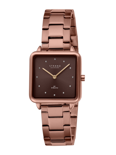 

STRAND BY OBAKU Women Brown Brass Dial & Brown Straps Analogue Watch - S718LXNNSN
