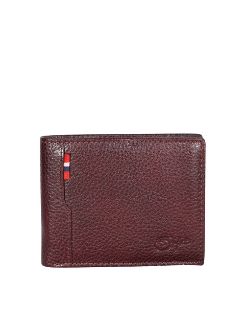 

Style SHOES Men Maroon Textured Leather Two Fold Wallet
