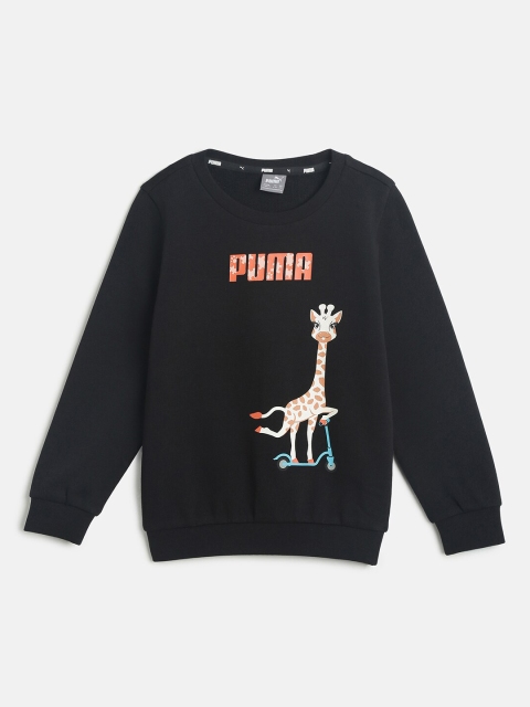 

Puma Unisex Kids Black Printed Sweatshirt