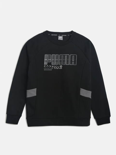 

Puma Boys Black Printed Sweatshirt