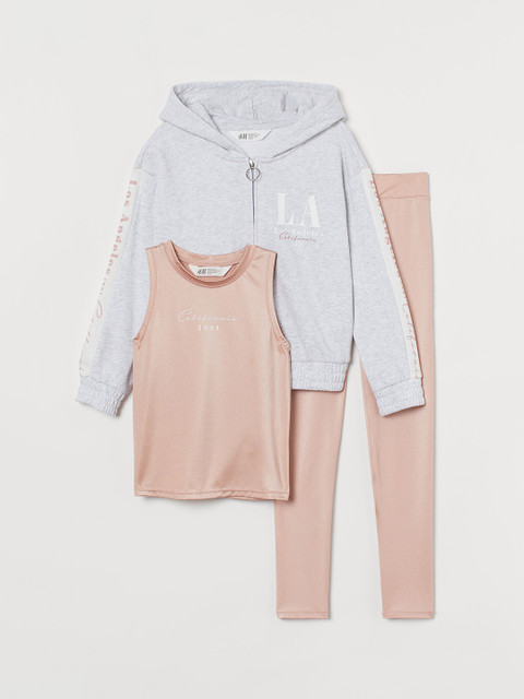 

H&M Girls Grey & Pink 3-piece set