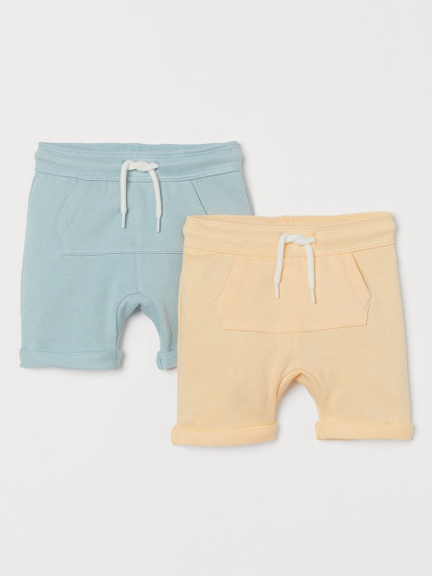 

H&M Boys Green & Yellow 2-pack Sweatshirt Shorts
