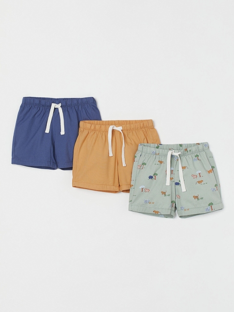 

H&M Boys Green & Blue 3-Pack Cotton Shorts