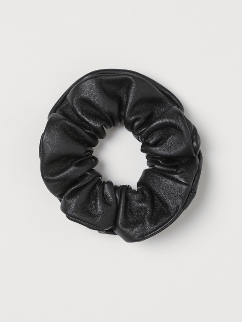 

H&M Womens Black Leather Scrunchie