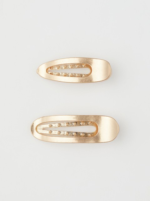 

H&M Womens 2-pack Hair Clips, Gold
