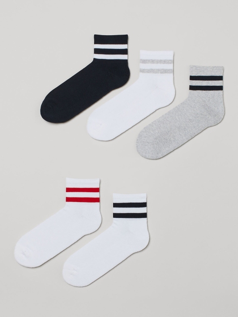 

H&M Mens White & Black 5-pack socks