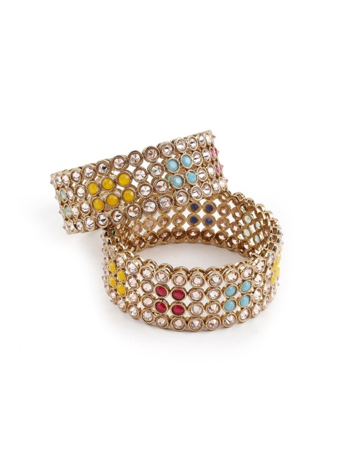 

ODETTE Women White & Gold-Toned Bangle-Style Bracelet