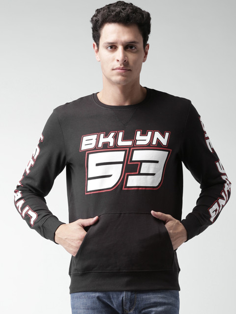 

ALCOTT Black Printed Sweatshirt