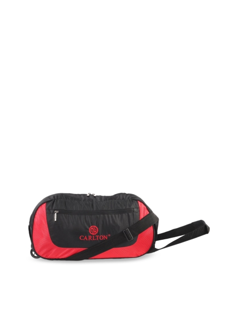 

Carlton London Unisex Gym Travel Water repellent Duffle Bag With Wheels, Red