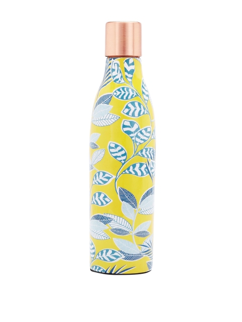 

Living scapes by Pantaloons Unisex Yellow & Teal Blue Printed Water Bottle