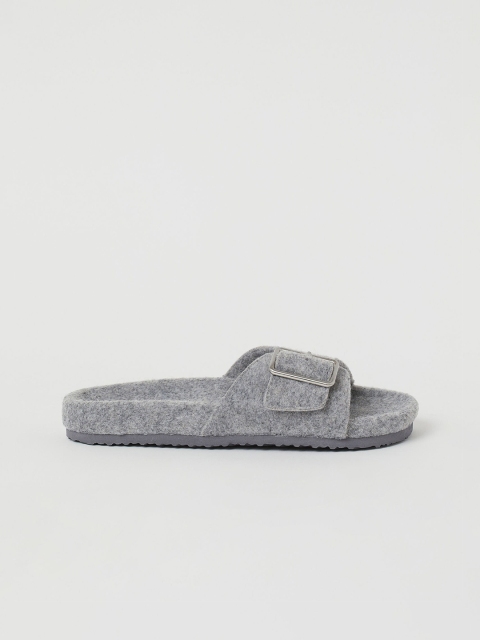 

H&M Womens Grey Felt Slippers