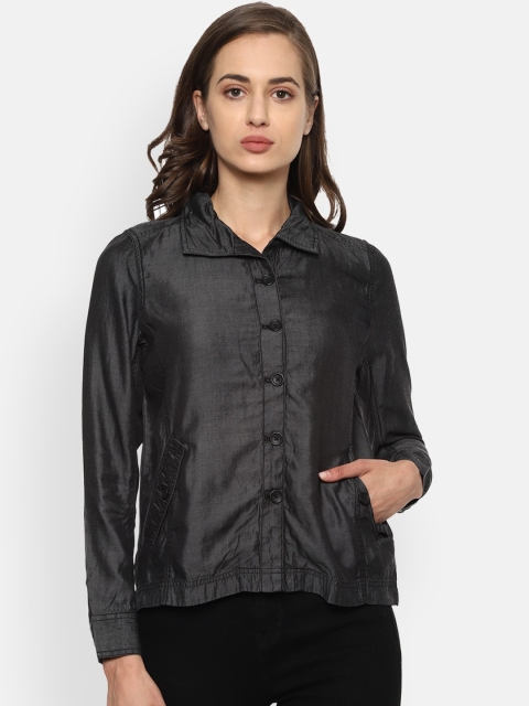 

Van Heusen Women Black Tailored Shacket