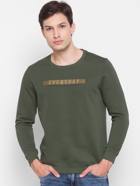 

SPYKAR Men Green Printed Sweatshirt