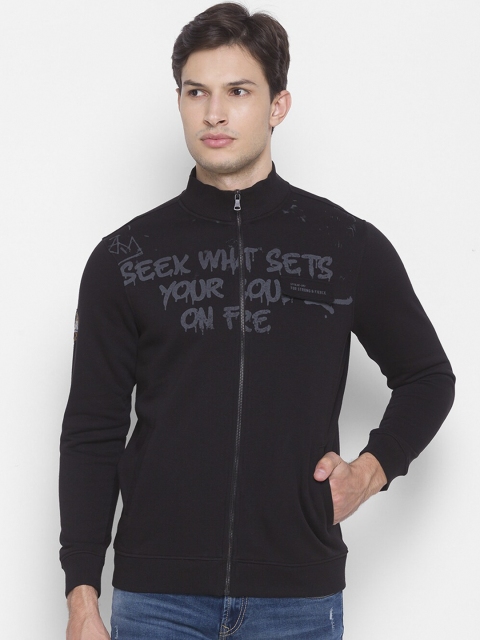 

SPYKAR Men Black Printed Sweatshirt
