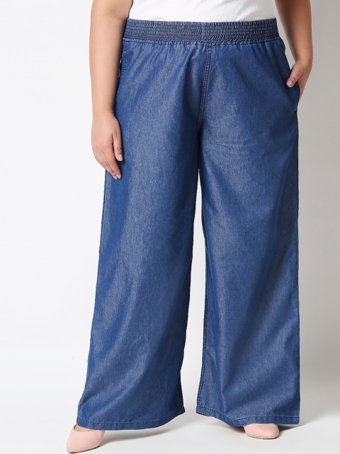 

X Claim Women Blue Flared High-Rise Light Fade Jeans