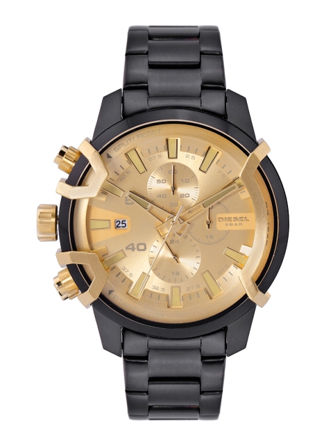 

DIESEL Griffed Men Gold-Toned Dial Bracelet Style Strap Chronograph Watch DZ4525