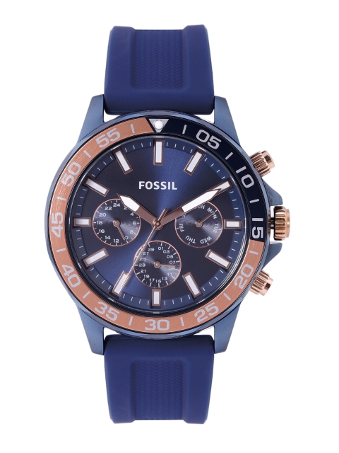 

Fossil Bannon Men Navy Blue Dial & Textured Straps Analogue Watch BQ2498