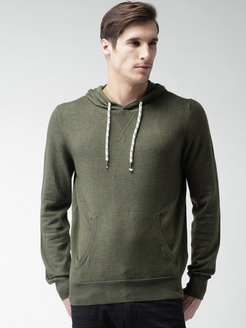 

ALCOTT Olive Green Hooded Sweater