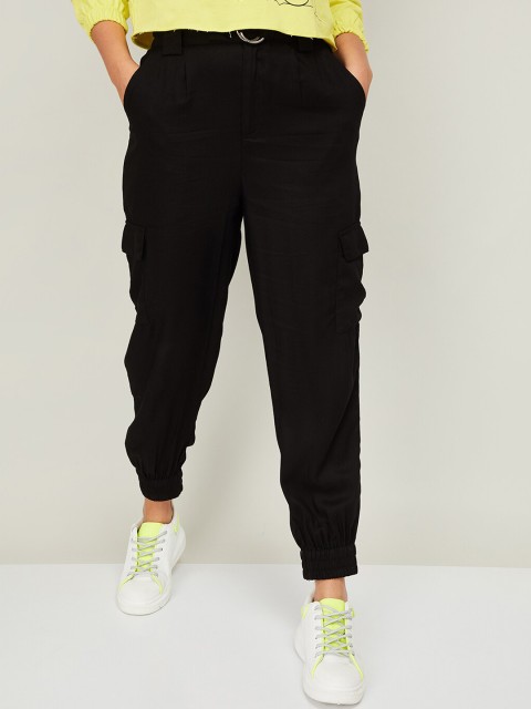 

Ginger by Lifestyle Women Black Joggers Trousers