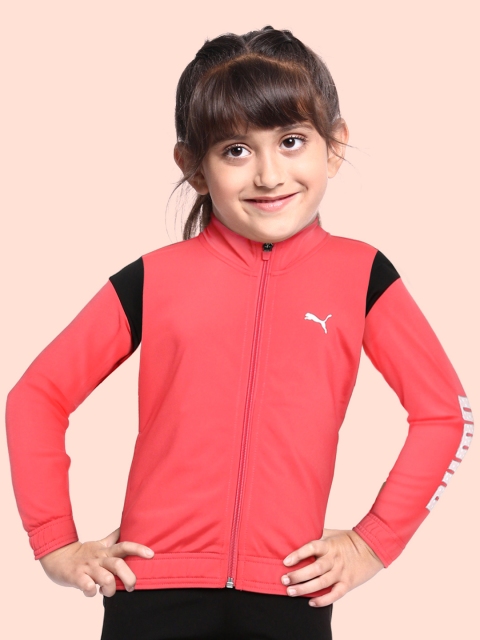 

Puma Girls Pink & Black Tricot Polyester Track Suit