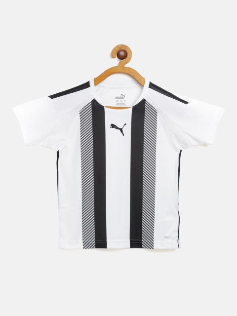 

Puma Kids White & Black teamLIGA Striped Football Jersey