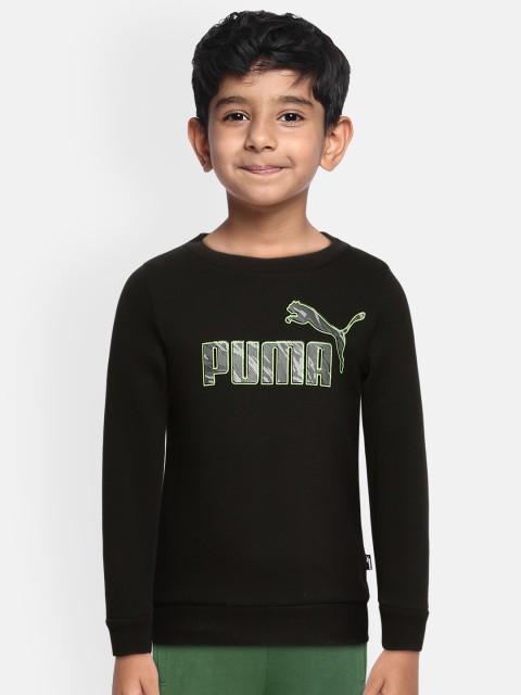 

Puma Boys Black Graphic Crew Sweatshirt