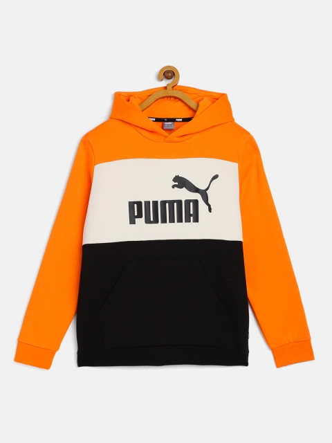 

Puma Kids Orange & White Essential+ Colourblock Loose Sweatshirt