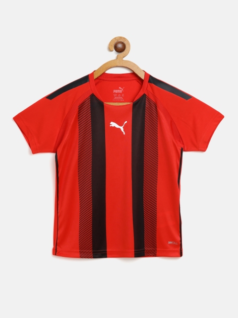 

Puma Kids Red & Black teamLIGA Striped Football Jersey